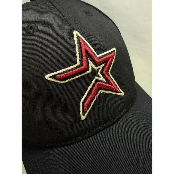 Houston Astros Hat Cap Strap Back Mens S/M‎ Black Red MLB Baseball Star Logo - Picture 5 of 9